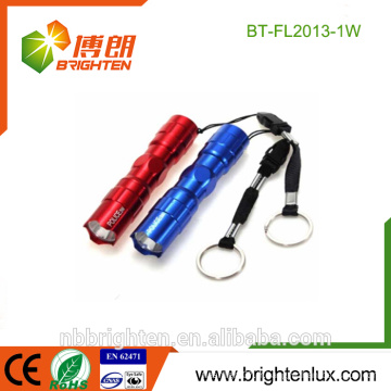 Cheap Wholesale Custom Made Aluminium Alloy Mini Size Portable Colorful Gift High Bright 1w keychain lampes de poche